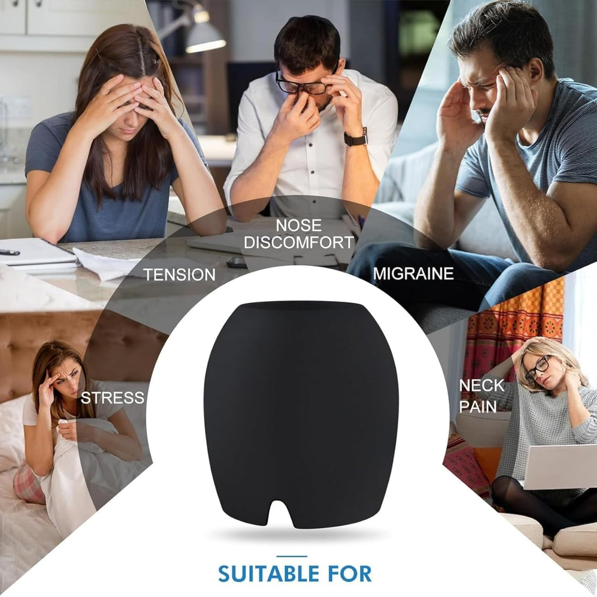 LAWRANT - 2-in-1 Full-Cover & Half-Cover Sleep, Relaxation & Light-Blocking Eye Mask
