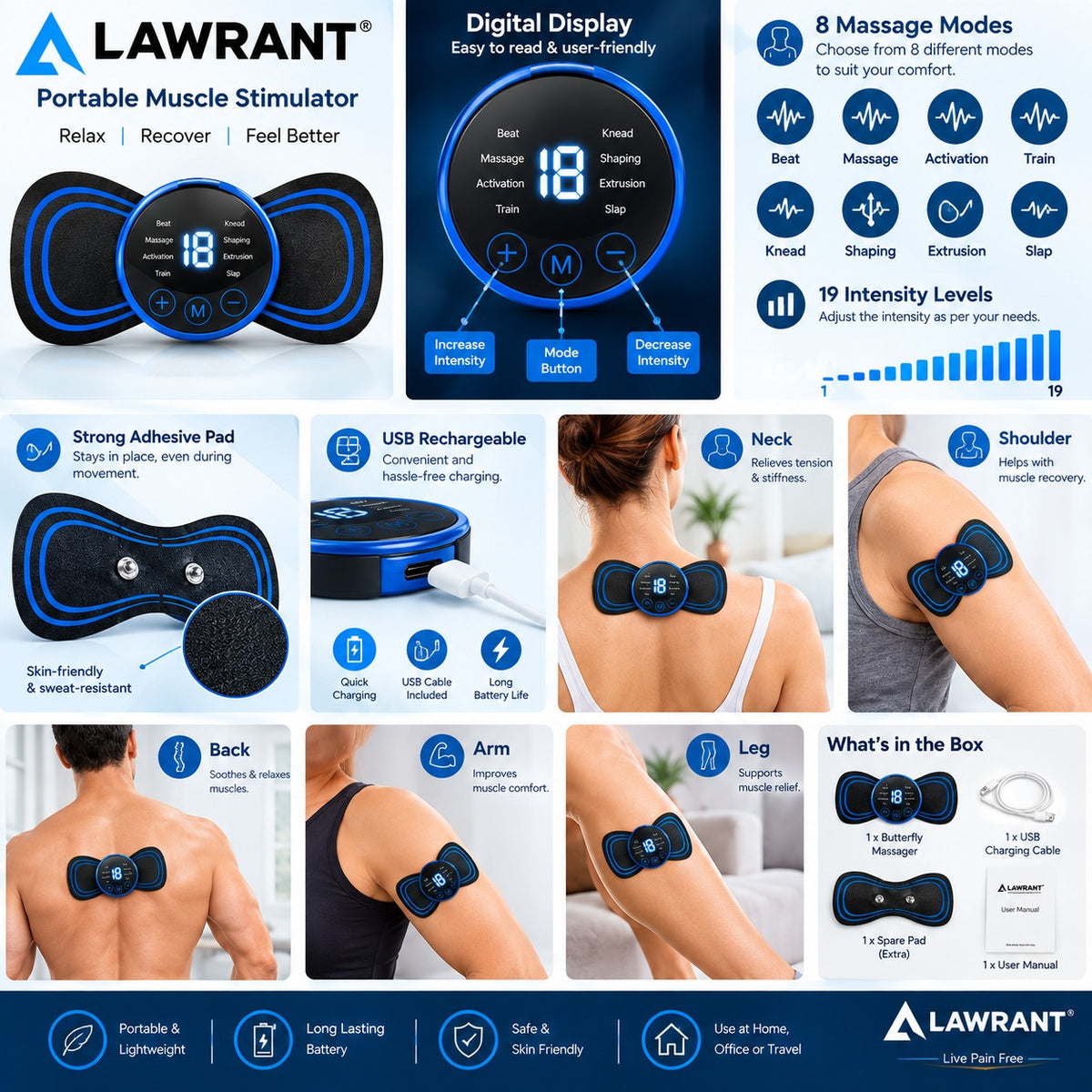 LAWRANT - Advanced Neck & Shoulder Massager for Relaxation and Daily Muscle Relief!
