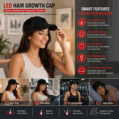 Lawrant - Red Light Hair Growth Cap  -Give Your Hair & Scalp Some Extra Care!