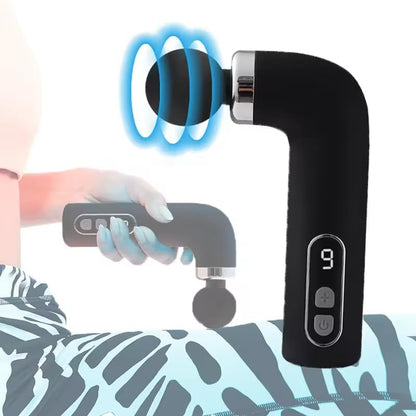 LAWRANT - Portable Deep Tissue Percussion Massage Gun with 4 Interchangeable Heads Adjustable Intensity