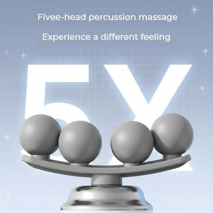LAWRANT - 9 IN 1 Gun Massager for Pain Relief 5 Speed Settings Rechargeable, 9 Massage Heads, 3 Modes for Full Body