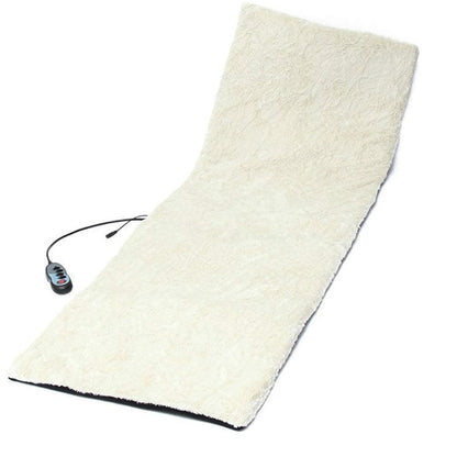 LAWRANT - Electric Full-Body Heating Massager Mat with Fleece Lining & Handheld Remote Controller