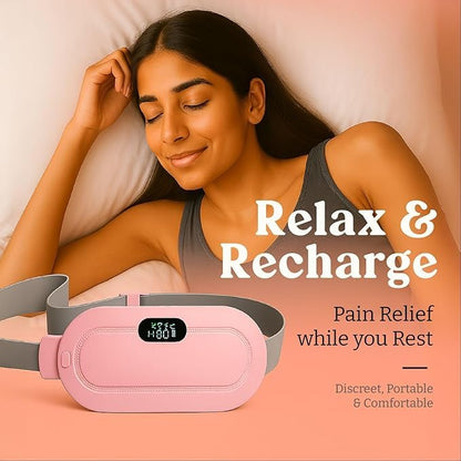 LAWRANT - Menstrual Heating Pad Massager Portable Cordless Period Pain Relief
