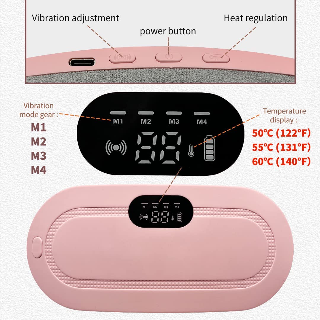 LAWRANT - Menstrual Heating Pad Massager Portable Cordless Period Pain Relief