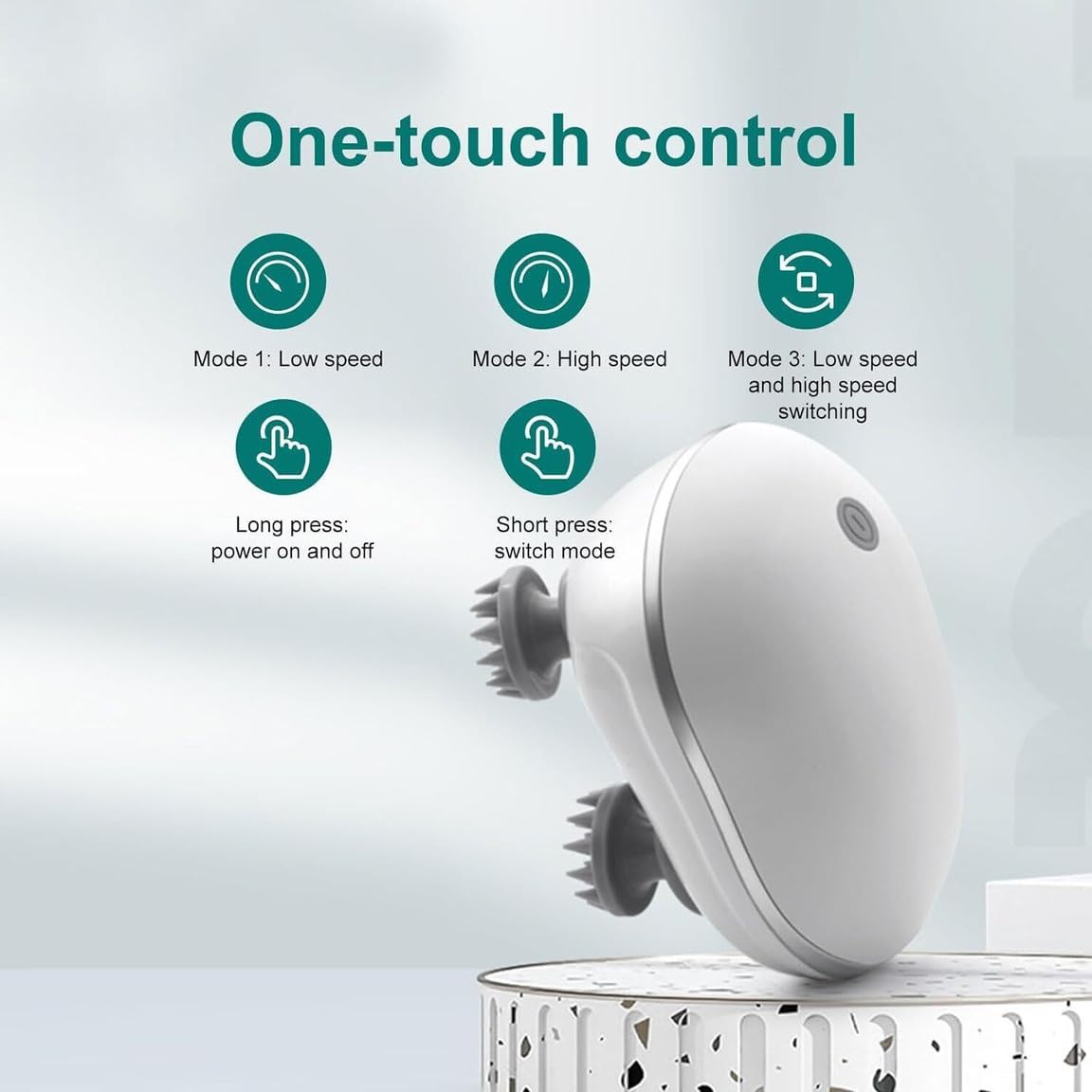 LAWRANT - Electric Rechargeable Scalp & Head Massage Massager for Stress Relief and Deep Kneading