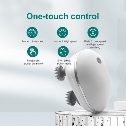 LAWRANT - Electric Rechargeable Scalp & Head Massage Massager for Stress Relief and Deep Kneading