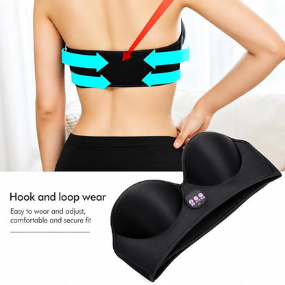 LAWRANT - Electric Bust & Chest Massager with Heat, Vibration, 3 Massage Modes, 9 Intensity Levels & USB Rechargeable Design