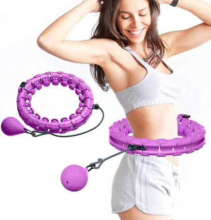 LAWRANT - Smart Hula Hoop Weighted Fitness Hoop for Adults Infinity Waist Exercise Hoop for Weight Loss & Body Workout