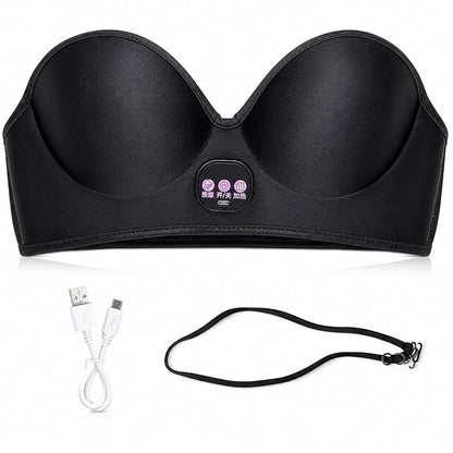 LAWRANT - Electric Bust & Chest Massager with Heat, Vibration, 3 Massage Modes, 9 Intensity Levels & USB Rechargeable Design