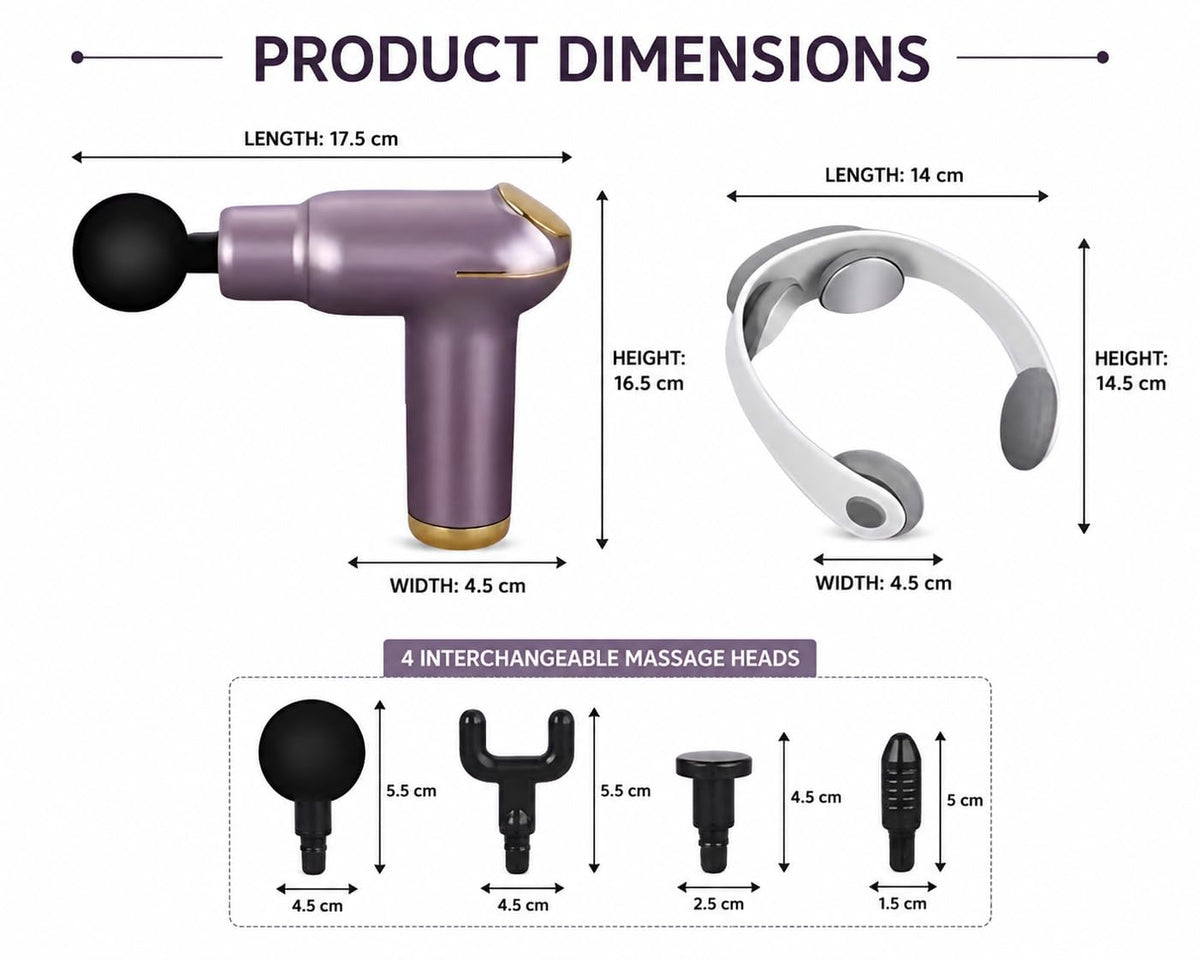 LAWRANT - Ultra Massage Gun For Full Body Relaxation Deep Tissue Percussion Massager with Neck massager gift pack