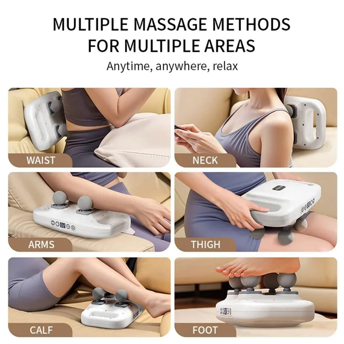 LAWRANT - 4-Head Deep Tissue Percussion Massage Gun for Full-Body Muscle Relief