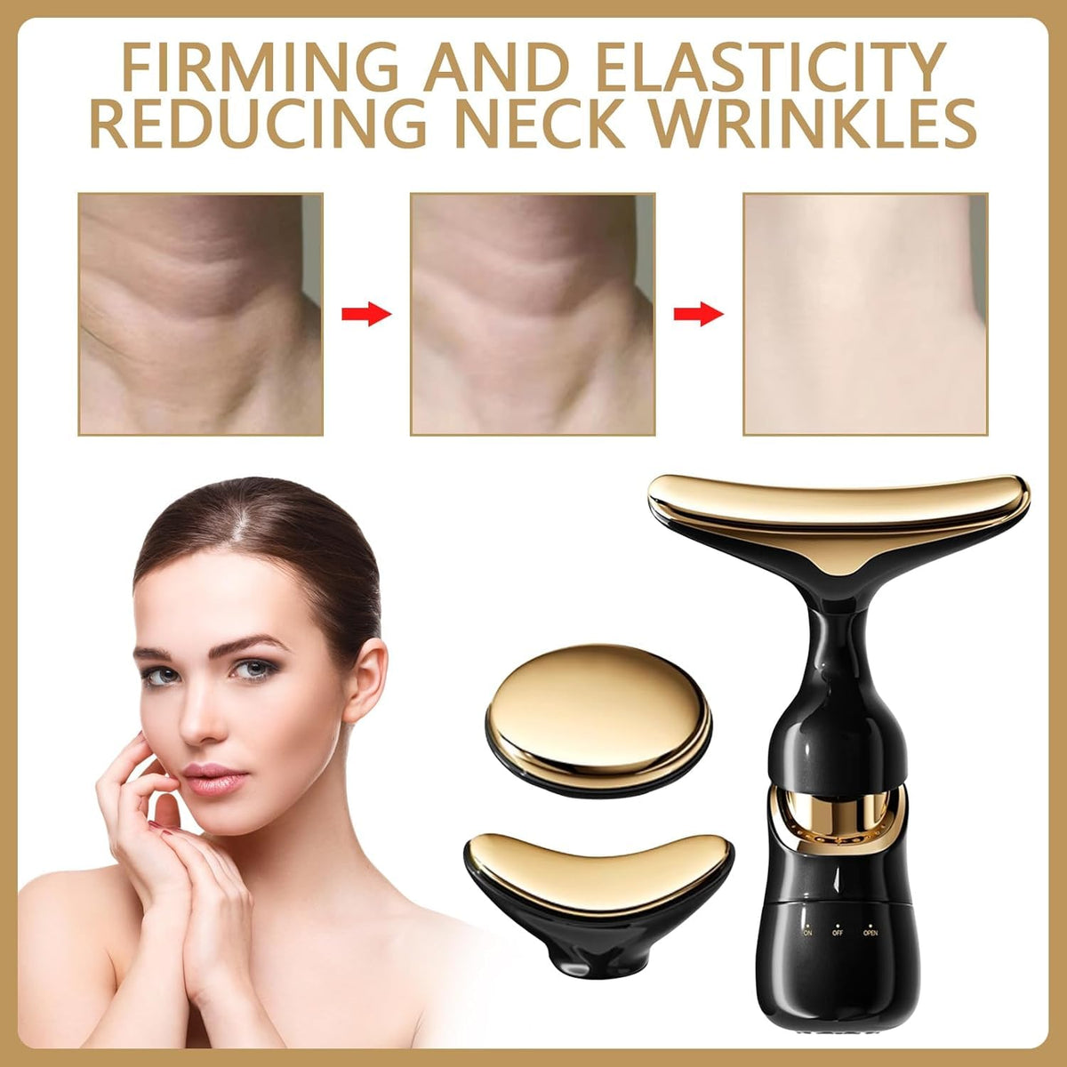 LAWRANT - 3-in-1 Face Massager for Women Anti Wrinkle & Aging Facial and Neck Massage Kit