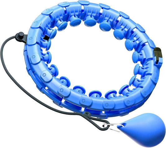 LAWRANT - Smart Hula Hoop Weighted Fitness Hoop for Adults Infinity Waist Exercise Hoop for Weight Loss & Body Workout