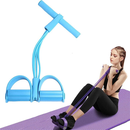 LAWRANT - Pull Reducer Training Bands 4 Tubes Body Trimmer Pedal Exerciser Yoga CrossFit Exercise