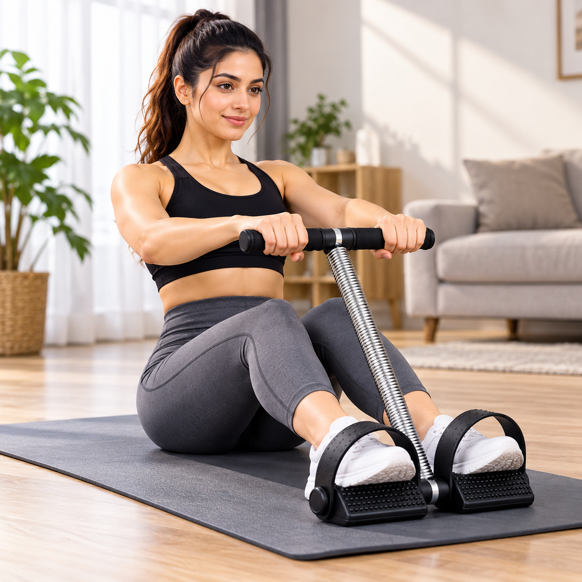 Single Spring Tummy Trimmer – Step-by-Step Guide for Abs, Arms, Legs, Waist & Full-Body Training