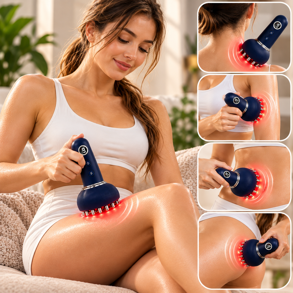 LAWRANT - Lymphatic Drainage & Body Sculpting Massager with Heat, Vibration & Light Therapy