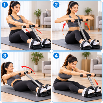 Single Spring Tummy Trimmer – Step-by-Step Guide for Abs, Arms, Legs, Waist & Full-Body Training